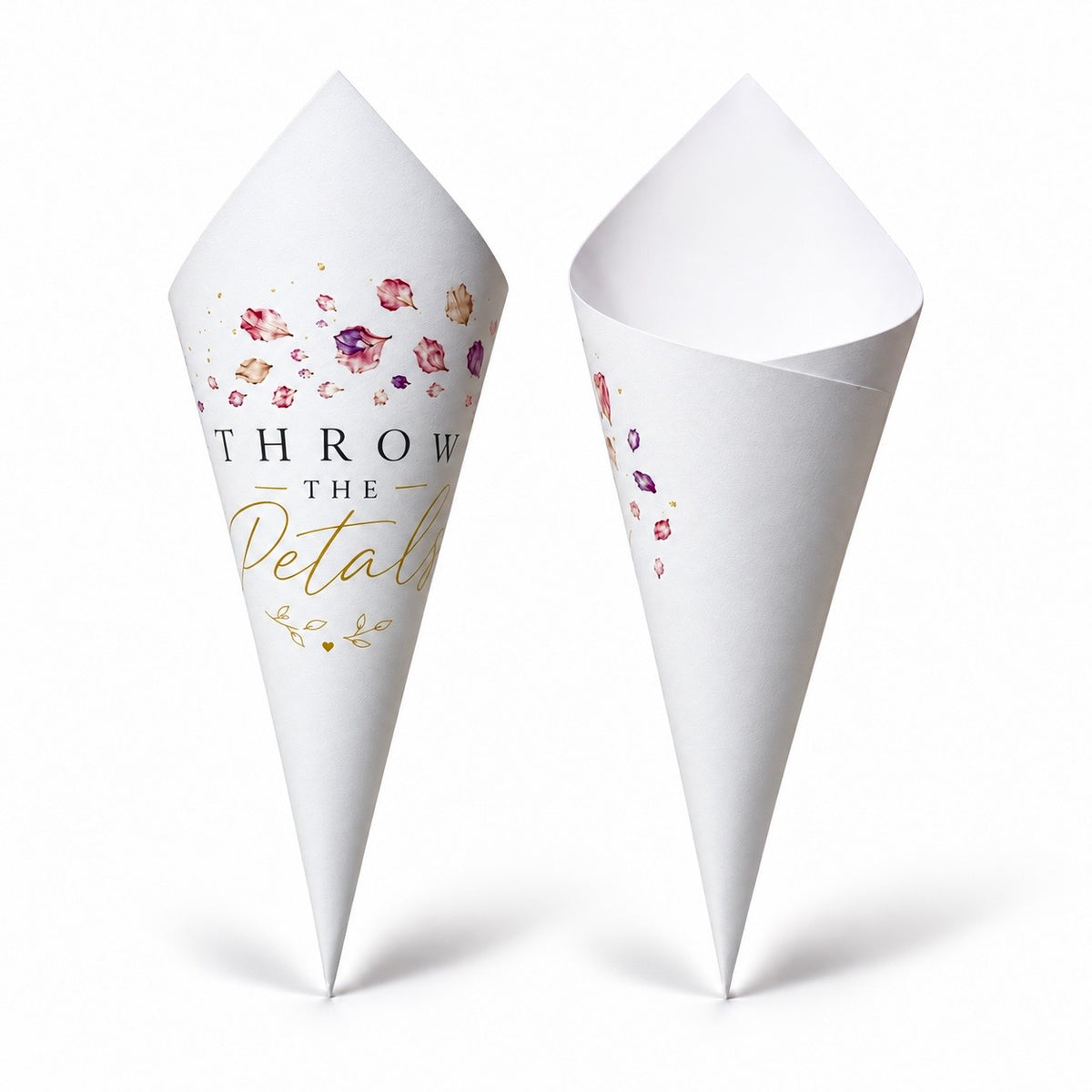 20 - Throw The Petals Confetti Cones With Holder & 2L of Petals