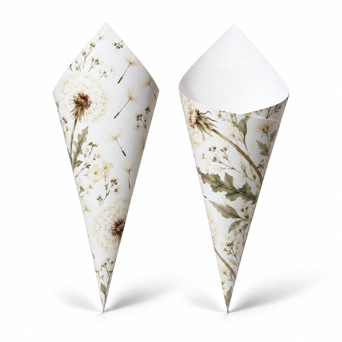 20 - Dandelion Confetti Cones With Holder & 2L of Petals
