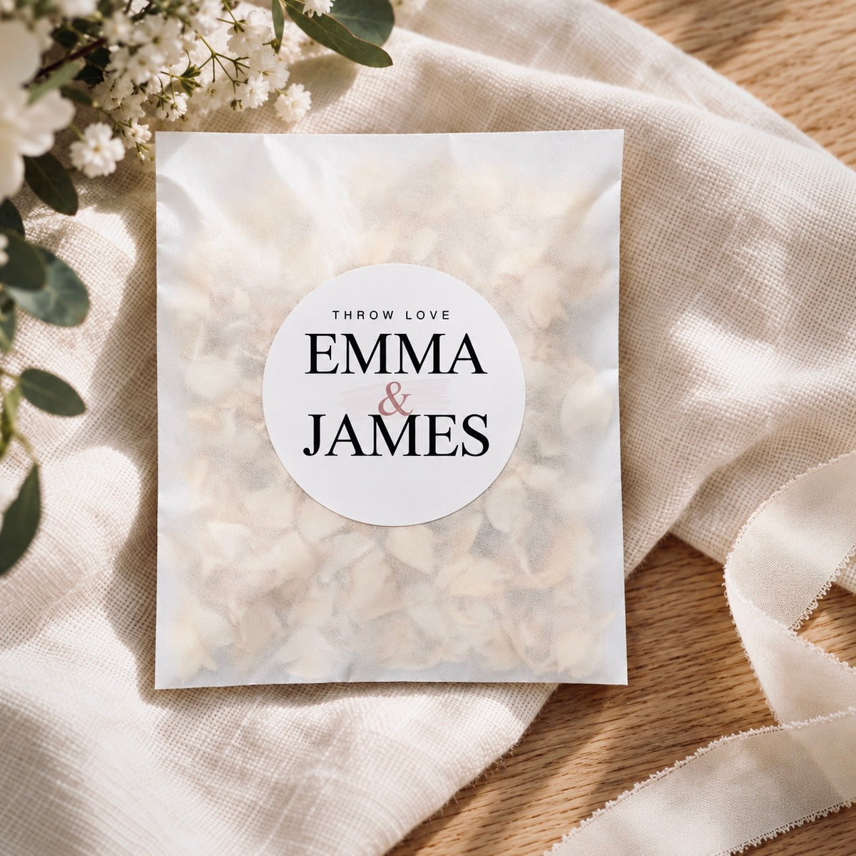 Throw Love - Personalised Confetti Sachets