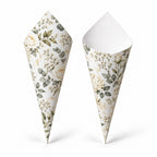 20 - White Rose Confetti Cones With Holder & 2L of Petals